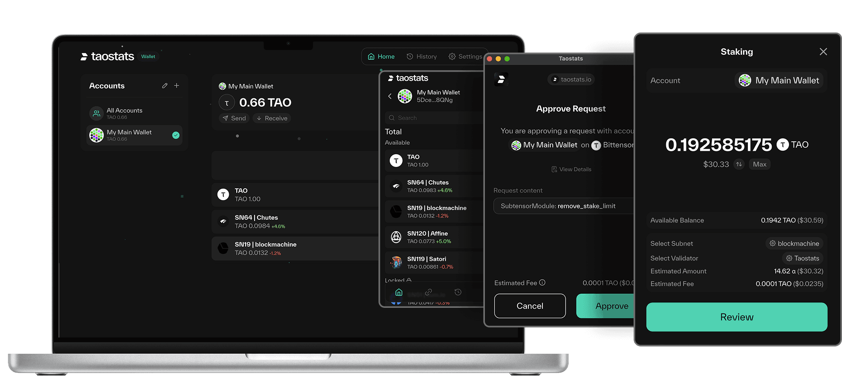 Bittensor Chrome Extension interface preview
